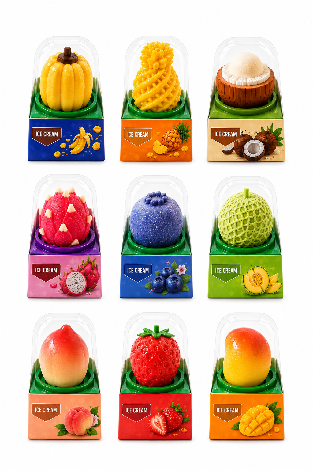 Fruit-Shaped Ice Cream